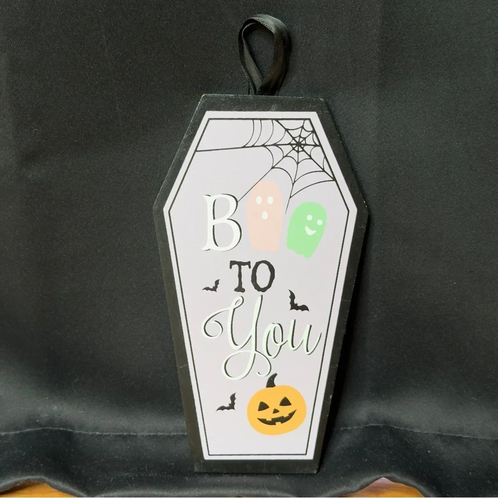 Halloween Coffin Door Hanger Pastel Ashland Michael's BOO TO YOU Decoration‎